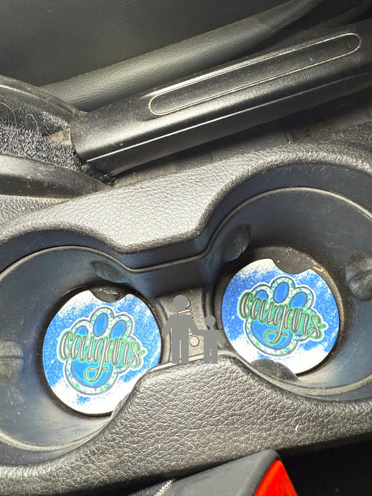 School Spirit Car Coasters