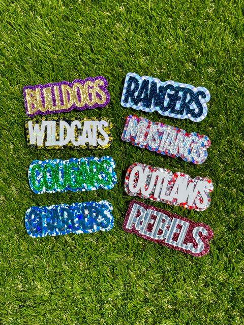 School Spirit Alligator Clips